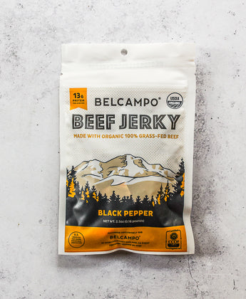 Organic Black Pepper Beef Jerky, 4 pack